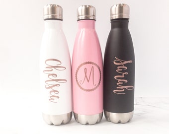 Personalized Water Bottles - Monogram Water Bottle - Gift For Her - Name Water Bottle - Birthday Gift for Her - Workout Gift - Gift for Mom