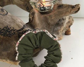 Khaki elastic with pipping