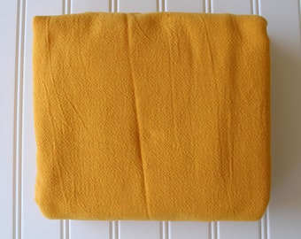 Vintage Fabric - Cotton - Bright Marigold - Gold - Yardage - Gauze Texture