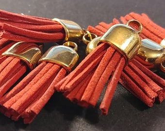 Silver & Gold Capped Felt Tassels