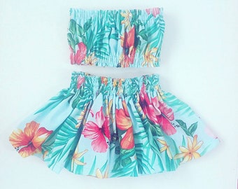 Pink Sunset Luau Two Piece Set main image 1