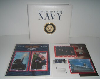 Military Scrapbook Album - Navy Scrapbook Album - Fathers Day Gift - Military Graduation - Premade Navy Scrapbook Album - Military Gifts