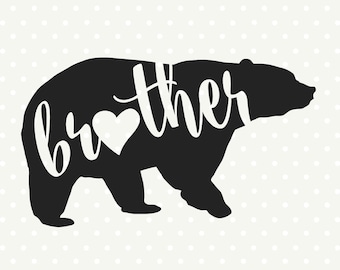 Download Daddy Bear SVG file Bear silhouette file Bear Family svg