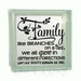 FAMILY Like Branches On A Tree - Vinyl Decal for a DIY Glass Block, Home Decor, Gifts, Block Not Included