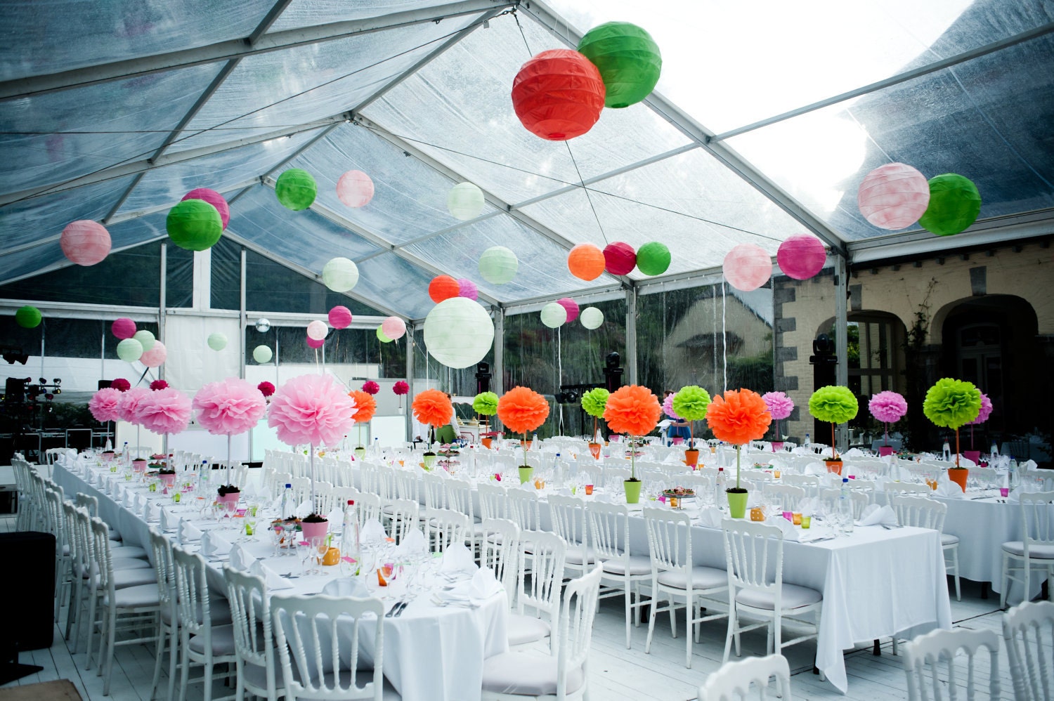 25 Medium Tissue Paper Pom Poms Wedding Tissue Paper Poms