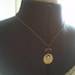 Necklace - bronze - cabochon 'zen kokeshi doll'