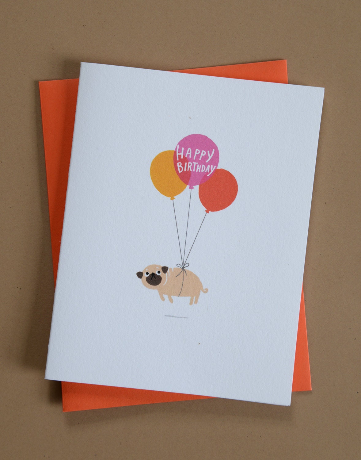 Pug Birthday Card