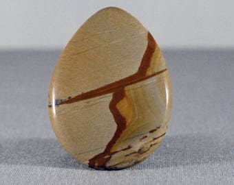 Picture Jasper Pear Shaped Cabochon (CA_00266)