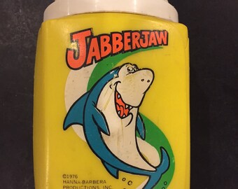 Jabberjaw cartoon lunchbox thermos 1976