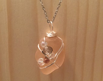 Petite Pink Sea Glass Necklace