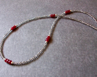 Ruby Necklace Real Ruby Necklace Ruby Silver Necklace July Birthstone Necklace SS Red Precious Necklace Teen Choker Ruby Minimalist Necklace