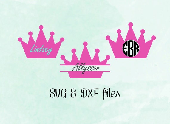 Download Crown Monogram SVG cut files Princess Crown SVG DXF Cricut