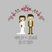 Cross Stitch Pattern - Custom Floral Wedding//Gift for Her//Anniversary Gift//Gift For The Couple//Wedding Gift//Bridesmaids' Gift//Bouquet
