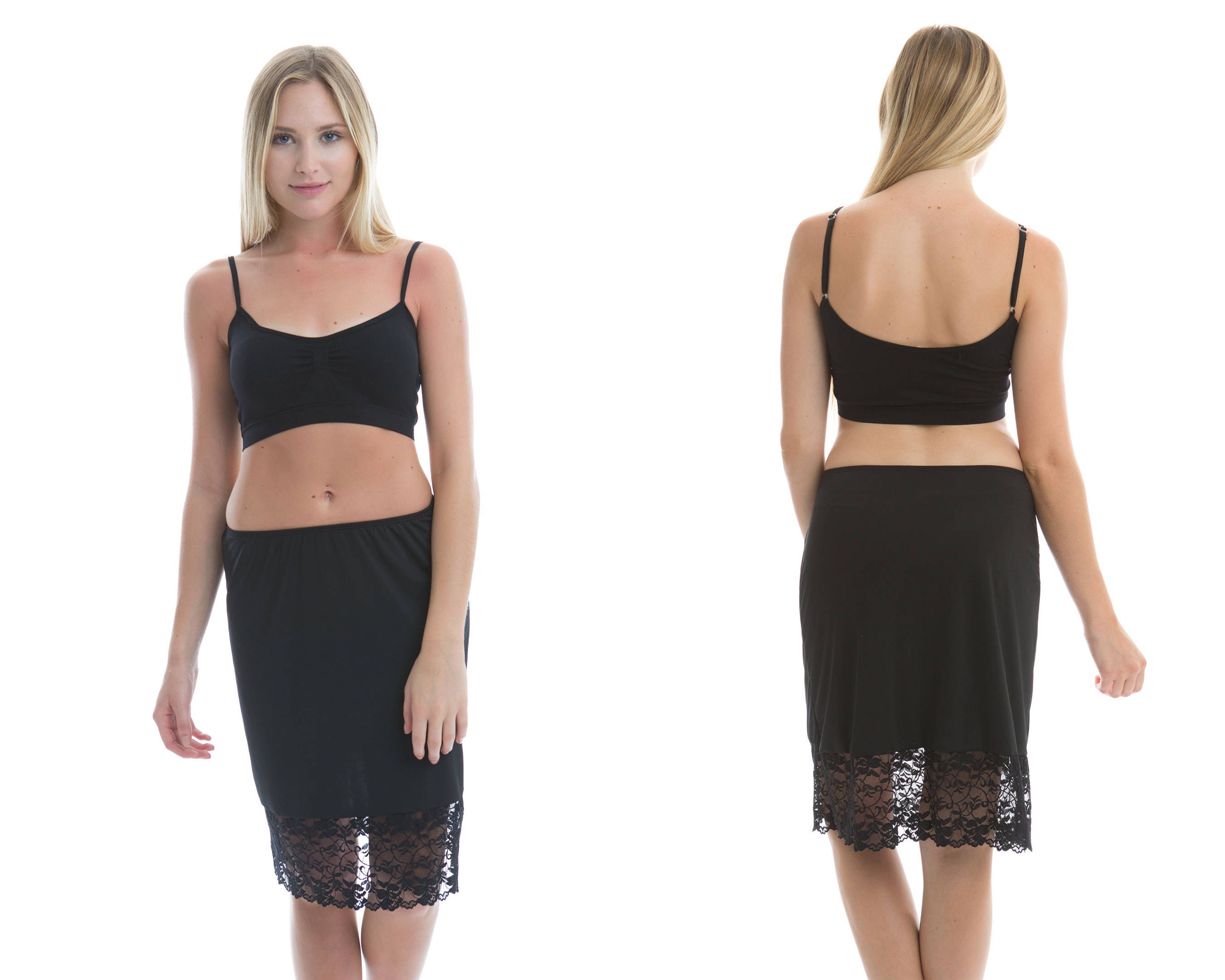 Basic Black Lace Dress Extender Slip