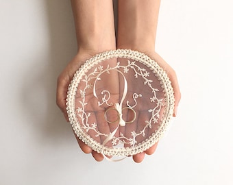 Custom Ring Pillow, Ring Pillow Alternative, Ring Bearer Pillow, Monogram, Ring Bearer Alternative, Wedding Ring Holder, Boho Ring Pillow