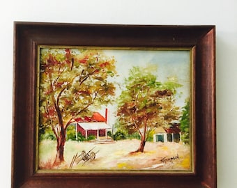 paintings vintage oil etsy painting