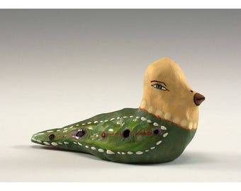Roland - Sculpted Ceramic Bird by Jenny Mendes