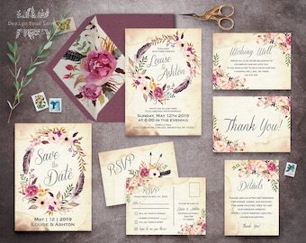 Wedding Invitation Kits Etsy