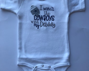 Dallas Cowboys with Daddy Baby Shirt or Bodysuit