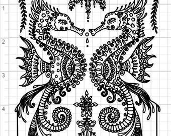 Mandala Style Woman Lady SVG PDF EPS Dxf & Studio 3 Cut Files