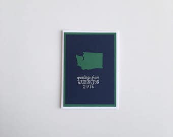 Handmade Greetings from Washington State Greeting Card