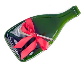 Christmas Cheese Board, Melted Bottle Tray, Champagne Wine Gift