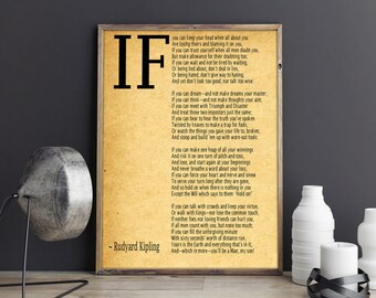 Rudyard Kipling If poem poster Wimbledon 1260 x 1810