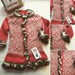 Knit baby Cardigan, Hand Knitted Baby Cardigan, Baby Sweater, Cardigans Handmade knit with frill, READY TO SHIP, Red and green sweater