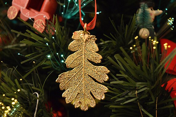 real leaf ornaments 24k gold plated real lacey oak leaf real leaf ornaments 24k gold plated real lacey oak leaf