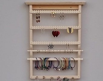 Earring Holder Bracelet Holder Ring Holder Necklace Holder Wall Mount Jewelry Storage Gift for her Jewelry Organizer Jewelry Display