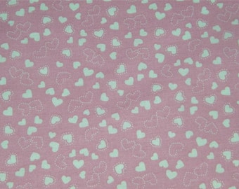 Pink Heart Hearts Valentine Quilting Fabric 1/2 Yard 12484