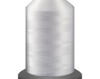 white thread , polyester thread, glide no 40, Tex 27, sewing thread, quilting thread, 1000m cone, 40 weight thread
