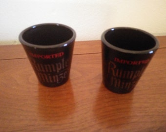 Vintage shot glasses - Rumple Mintze Shot Glasses