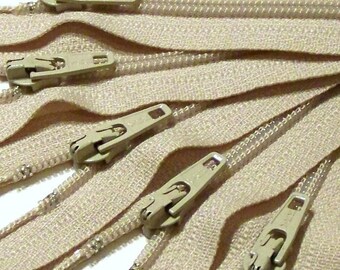 14 Inch Zippers 10 Pieces YKK Beige Color 572