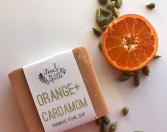Orange+Cardamom Handmade Vegan Soap