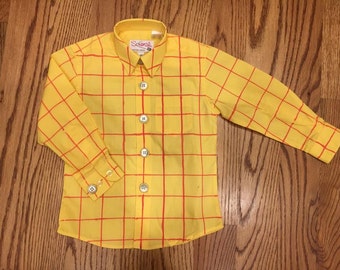 yellow plaid shirt like woody