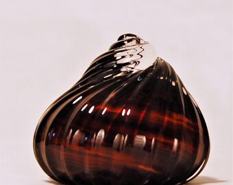 Snail in Deep Burgundy Glass