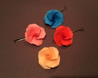 Origami Flower Bobby Pins