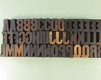 Choice Gothic Condensed Wood Type - Printing Letterpress Blocks 1 inch Letters