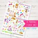 Bunnies Animals Flowers Watercolour A4 Printable Planner Stickers PDF | For Kikki K, Erin Condren, FiloFax or other Journals and Planners