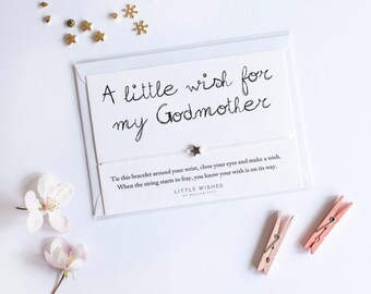 Wish bracelet, mothers day gift, gift for godmother, Godmother birthday gift, friendship bracelet, godmother gift, charm bracelet