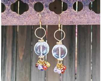 Painters Palette Rock Quartz Earrings