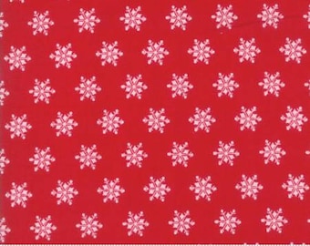 Sugar Plum Christmas Candy Red Snowflakes 2917 11 - Moda Fabrics 100% Cotton Quilting Fabric Bunny Hill Designs