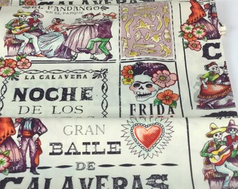 Folklorico Baile de Calaveras Plum Color ~ Alexander Henry Cotton