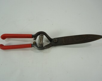 Vintage Garden Clippers, Hand Tool, Garden Tool, Metal Shears, Hand Held Grass Shrub Clippers, Good Quality Boxwood Clippers FREE SHIPPING