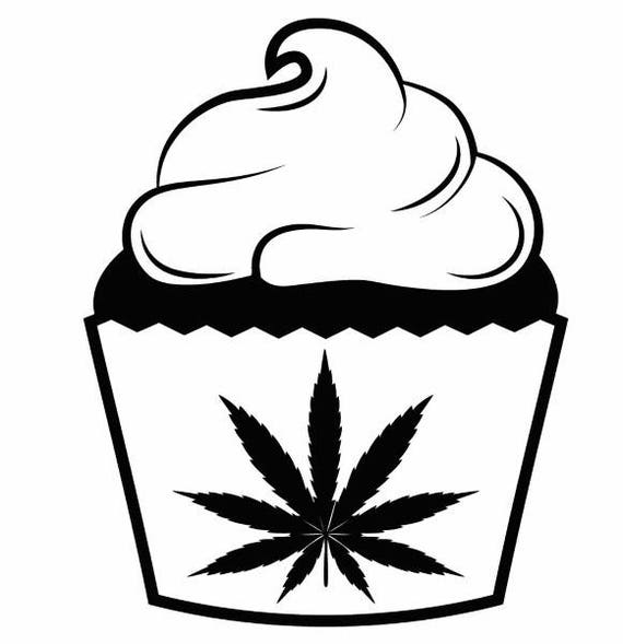 Download Marijuana Cup Cake Edibles Cannabis Pot Smoking .SVG .EPS .PNG