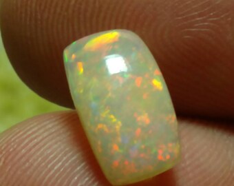 Ethiopian Opal / 2.41 ct / natural opal / welo opal / loose opal / opal cabochon, crystal opal, caramel opal, loose gemstone, rectangle opal