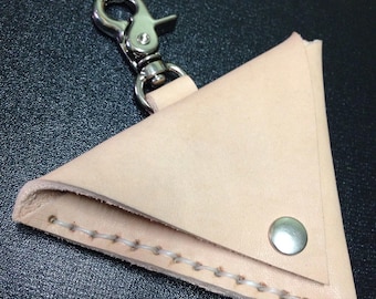 small bag leather triangle