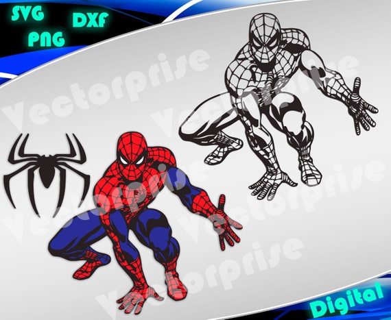 spiderman svg superheroes svg spiderman silhouette stencil