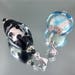 reserved for L, custom order, pendants only, customer's own sand, hollow lampwork glass, ocean jewelry, Julie VanEmber glass, movable sand
